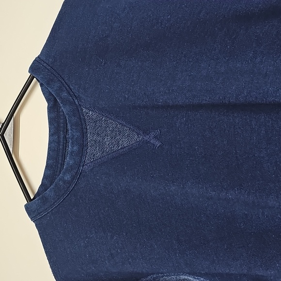 Rag & Bone Terry Sweatshirt, Heathered Indigo Blue, Size Medium, NEW - Picture 2 of 12